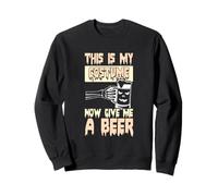 Halloween Bere Divertente Bevitore di Birra Ora Dammi Una Birra Felpa