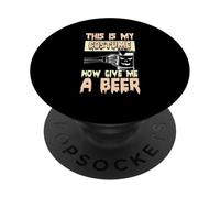 Halloween Bere Divertente Bevitore di Birra Ora Dammi Una Birra PopSockets PopGrip Adesivo