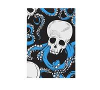 Halloween Bianco e Nero Cranio Blu animale mare vacanze bandiere bandiere all'aperto banner per la decorazione del cortile 28x40 doppia faccia