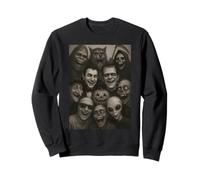 Halloween Bigfoot Alien Dracula Frankenstein Mostro Selfie Felpa