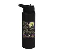 Halloween Bigfoots Ululando alla luna divertente Halloween Stainless Steel Insulated Water Bottle