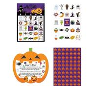 Halloween Bingo Set, Card Games, 24 Pieces Compact Versatile Portable Lightweight Paper Material Easy Use, Bingo Card for Home Family Entertainment Activity, 7x5Inches
