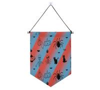 Halloween Black Cat Spider Skull appeso banner con asta telescopica banner camera decorazione esterna per interni, all'aperto partito suministros para fiesta de a?o nuevo