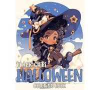 Halloween Black Chibi Coloring Book: Dark Delight Coloring Pages featuring Cute Characters and Festive Cultural Illustrations for Kids and Teens for Stress Relief and Fun