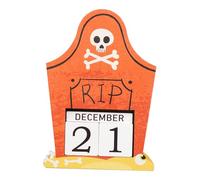 Halloween Block Calendar, 2025 Wooden Countdown Calendar, Adjustable Festival Decor Craft, Compact and Versatile Display for Bedroom, Kitchen, Party, Teens, Classrooms, Vacation