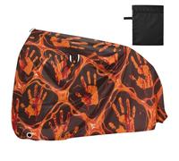 Halloween Bloody Hands Arancione Rosso Impermeabile Bike Cover Outdoor con Fori di Bloccaggio Anti Polvere Pioggia Neve UV Storage Mountain Road Bike Elettrica Copertura Adatto per la maggior parte