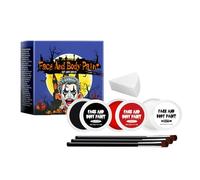 Halloween Body Paint - Kit di pittura per il corpo con pennelli e spugna | Trucco professionale da pagliaccio da cosplay per feste di Halloween Meraviglioso presente per Hallowe