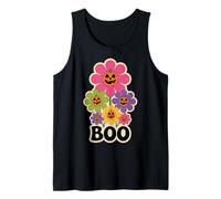 Halloween Boho Flower Boo Smiling Pumpkins Theme Canotta