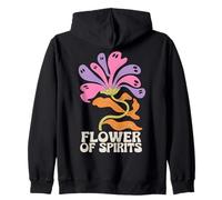 Halloween Boho Flower of Spirits Ghostly Blooms Felpa con Cappuccio