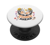 Halloween Boho Spooky Things Ahead Stars PopSockets PopGrip Adesivo