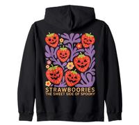 Halloween Boho Strawboories Sweet Side of Spooky Felpa con Cappuccio
