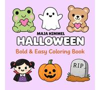 Halloween Bold & Easy Coloring Book: 40 Simple Designs for Stress Relief & Relaxation for Kids & Adults