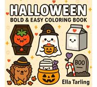 Halloween - Bold & Easy Hygge Coloring Book: 40 Simple & Cute Designs for Kids & Adults