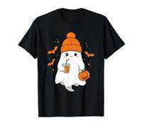 Halloween Boo Fantasma con Zucca Spice Late in Beanie Carino Maglietta