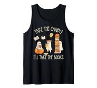 Halloween Book Lover Ghost Take The Candy I'll Take Books Canotta