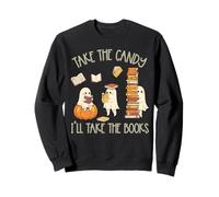 Halloween Book Lover Ghost Take The Candy I'll Take Books Felpa