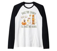 Halloween Book Lover Ghost Take The Candy I'll Take Books Maglia con Maniche Raglan