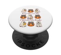 Halloween Book Lover Ghost Take the Candy I'll Take Books PopSockets PopGrip Adesivo