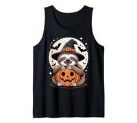 Halloween Bradipo Cappello Strega Zucca Spooky Canotta
