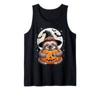Halloween Bradipo Cappello Strega Zucca Spooky Canotta