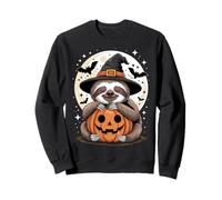 Halloween Bradipo Cappello Strega Zucca Spooky Felpa