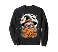 Halloween Bradipo Cappello Strega Zucca Spooky Felpa