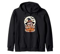 Halloween Bradipo Cappello Strega Zucca Spooky Felpa con Cappuccio
