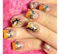 Halloween Breve Autunno Zucca Design Lightweight ABS Unghie Finte Per Le Donne Partito Uso