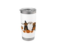 Halloween Brown Labrador Ghost Spooky Chocolate Lab Dog Mama Bicchiere termico in acciaio inox doppia parete