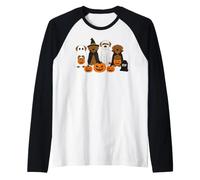 Halloween Brown Labrador Ghost Spooky Chocolate Lab Dog Mama Maglia con Maniche Raglan