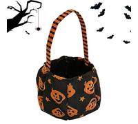 Halloween Bucket, Candy Trick Or Treat Bag, 6,3 x 5,12 x 1,18 pollici Reusable Festival Bucket for Outdoor Night Adventures, Family Cosplay, Holiday Photos and Goodie Collection