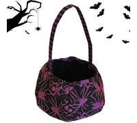 Halloween Bucket, Candy Trick Or Treat Bag, 6,3 x 5,12 x 1,18 pollici Reusable Festival Bucket for Outdoor Night Adventures, Family Cosplay, Holiday Photos and Goodie Collection