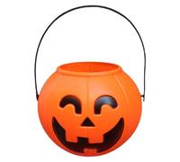 Halloween Bucket - Cute Glowing Pumpkin Candy Bucket for Halloween | Pumpkin Shaped Glowing Decorations with Ghost Faces Halloween Candy Bucket for Treat Trick Party Children Boys Girls Kids