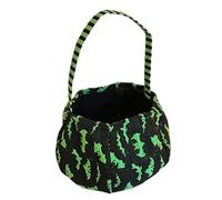Halloween Bucket, Festive Candy Holder Lightweight Design with Easy-Carry Handle, for Kids, Family, Night Adventures, Cosplay, Holiday Parties, Photos, Goodies and More