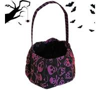 Halloween Bucket, Festive Candy Holder Lightweight Design with Easy-Carry Handle, for Kids, Family, Night Adventures, Cosplay, Holiday Parties, Photos, Goodies and More