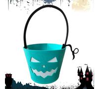 Halloween Bucket - Halloween Candy Bucket | Goody Light Up Buckets for Kids | Fluorescent Luminous Felt Tote Bags for Chocolates Snacks Goodies Party Favor Supplies Party Decorations