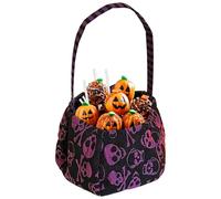 Halloween Bucket, Trick or Treat Candy Bag, Festival Container, 6.3x5.12x1.18 Inches for Kids and Families, Night Adventures, Cosplay Events, Holiday Photos, and Collecting Goodies