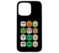 Halloween Building Testa di Mattone Zucca Fantasma Zombie Divertente Custodia per iPhone 15 Pro Max
