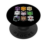 Halloween Building Testa di Mattone Zucca Fantasma Zombie Divertente PopSockets PopGrip Adesivo