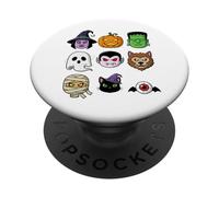 Halloween Building Testa di Mattone Zucca Fantasma Zombie Divertente PopSockets PopGrip Adesivo