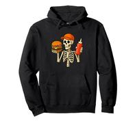 Halloween Burger Skeleton Foodie Burger Cook Chef Felpa con Cappuccio