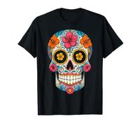 Halloween Calavera Teschio di Zucchero Maglietta