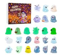 Halloween Calendar - 10.24x7.09 Inches Glow in The Dark Ghost Figurines Resin Desk Display for Holiday, Spooky Design with Haunted House Theme, Countdown Decoration for Men Women Kids Family Teens