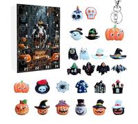 Halloween Calendar Advent 2025 - per conto alla rovescia di Halloween con figura | Statuine horror da collezione per bambole spaventose | Countdown to Halloweens Decoration | Mini statuette