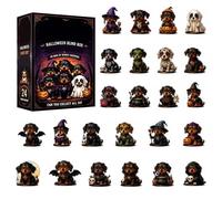 Halloween Calendar Advent, 24 Piece 2D Acrylic Dog Figurines 2026 Set