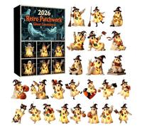 Halloween Calendar Countdown - 2026 2D Acrylic Funny Ghost Advent, 24 Days