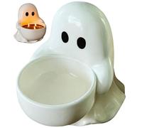 Halloween Candle Holder, Resin Ghost Tealight Holder, Cute Ghost-Shaped Candy Dish for Spooky Party Table Centerpiece