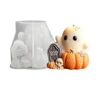 Halloween Candle Molds, Non-stick Soap Mould Gothic Handmade Decor | Pumpkin Ghost Resin Molds For Home Craft Room Party Classroom School Family Friends DIY Enthusiasts