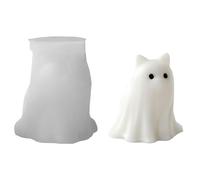 Halloween Candle Molds, Silicone Casting Forms, Cute Epoxy Moulds, Craft Supplies for Making Chocolate Cake Decor Soap Gypsum Holiday Party Artistic Baking Creative Use, White