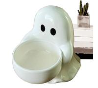Halloween Candles Holder, Ghost Figurine Candle Holder, 3.94x3.94x5.91 Inches Desk Spooky Decorations Collectible Figurines for Fireplace, Kitchen, Bedroom, Parties, Apartment, Hotel, Restaurant